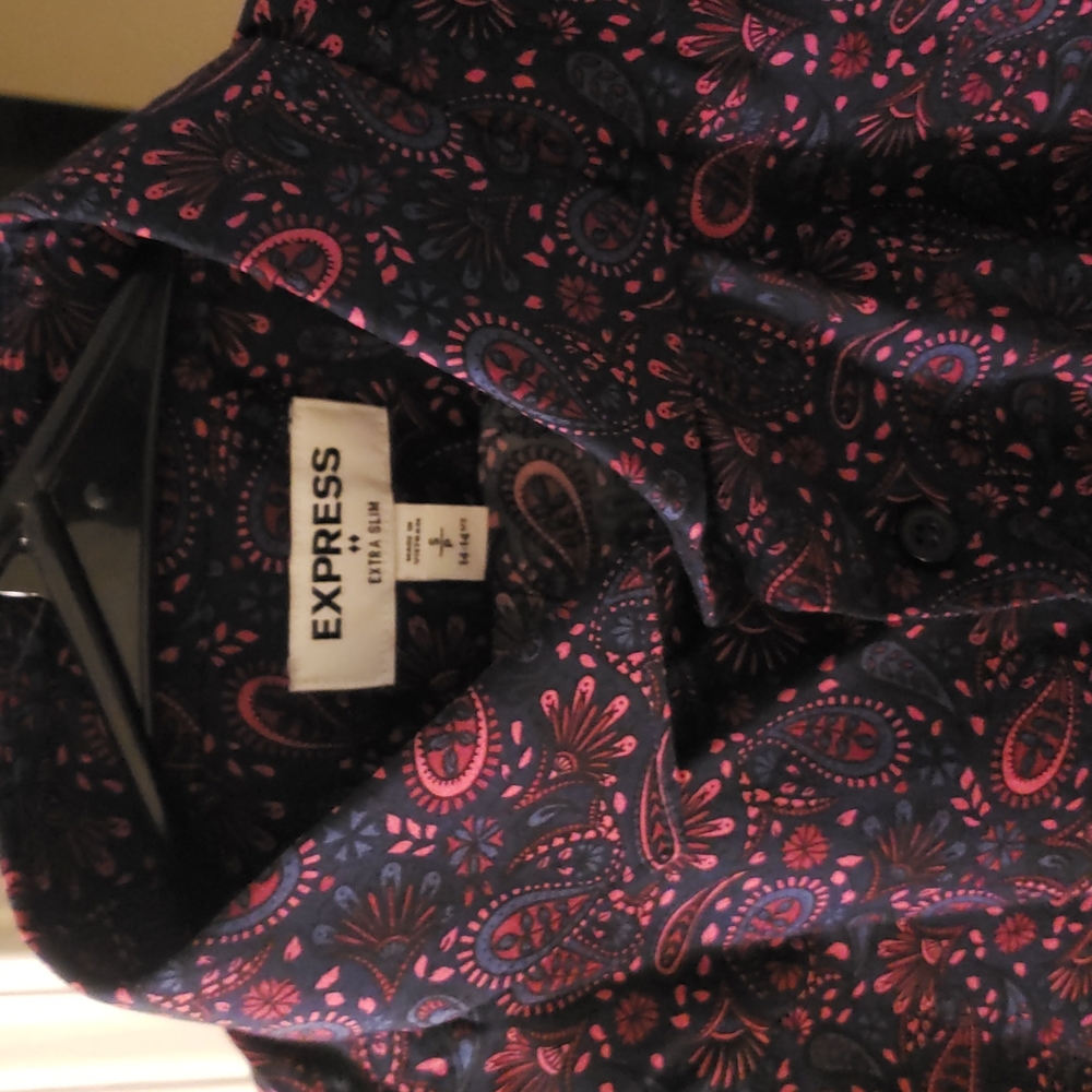 Express size small mens button down